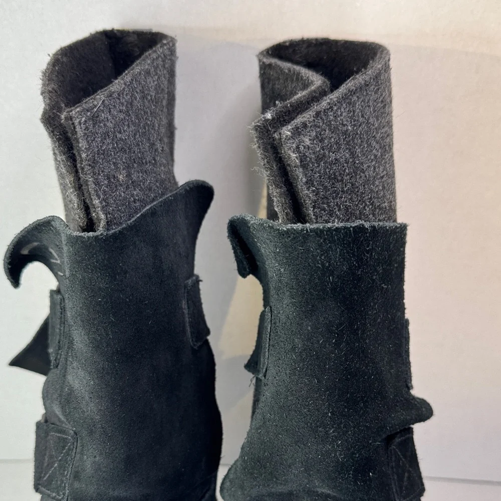 SOREL Chipahko Felted Wool Buckles Leather Winter Snow Boots Boho, EU 36 Girls 4